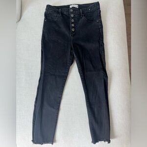 Abercrombie & Fitch Black Super Skinny Ankle High Rise